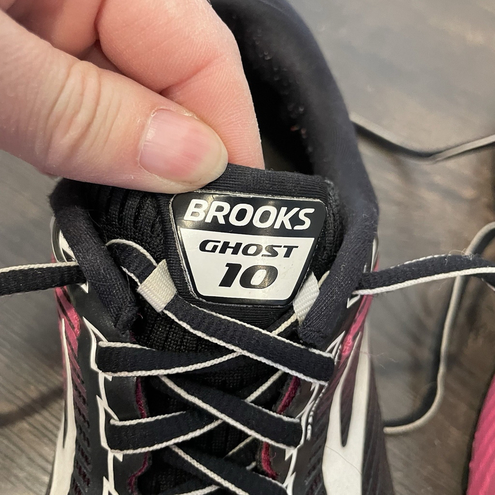 Brooks Ghost 10 Black/Pink 1202461B067 Running Shoes Women's Sneakers Size 9.5 B - Picture 8 of 10
